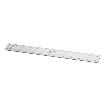 15" Straight Edge Aluminum Ruler with Center-Finding Back