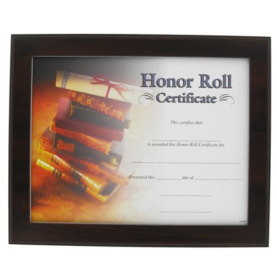 Walnut Finish Certificate Plaque (10½" x 13")