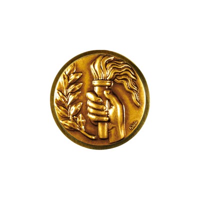 Club Lorente Round 1" Lapel Pin- Torch & Hand