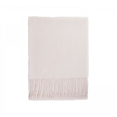 White Cashmere Winter Scarf