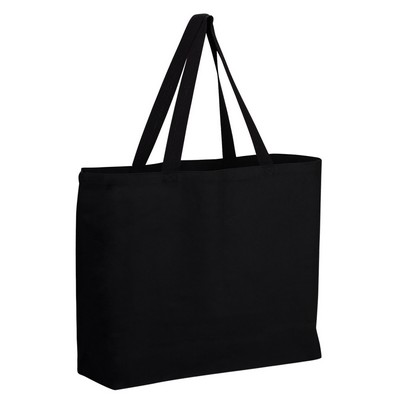 Q-Tees of California® Canvas Gusset Shopper Tote (20"x15"x5")