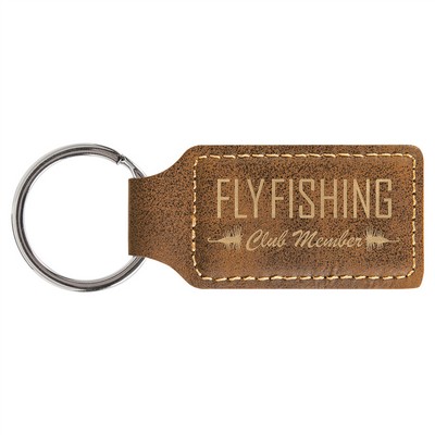 Leatherette Key Tag - Rectangle (2.75"x1.25")