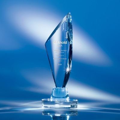 Crystal Enchantment Award with Blue Accent 12"H