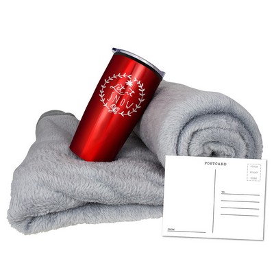 Fleece Blanket & Tumbler Combo Set