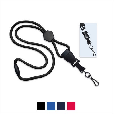 1/4" Polyester Lanyard with Diamond Slider and Quick Release (Swivel Hook)