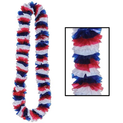 Patriotic Soft Twist Poly Leis