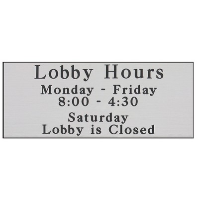 Engraved Plastic Sign - Horizontal, 12" x 8"