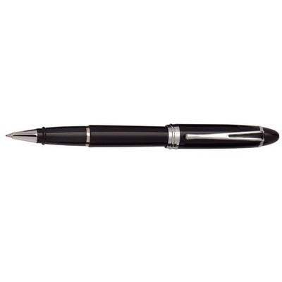 Luxury Line Aurora Ipsilon Deluxe Black w/Chrome Trim Rollerball Pen