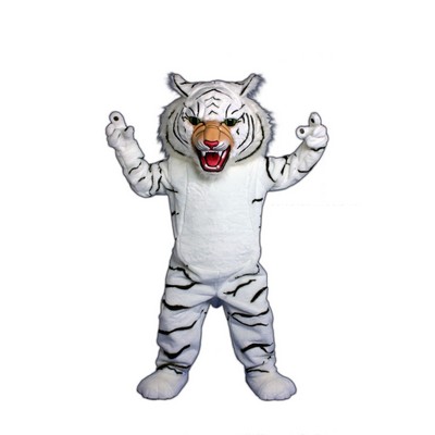 White Super Tiger Mascot Costume