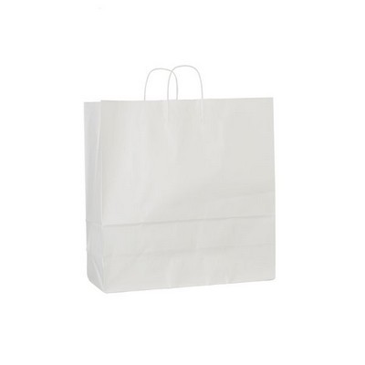 White Kraft Jumbo Paper Shopping Bag (18"x7"x18")