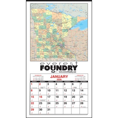 Small Minnesota State Map Full Apron Calendar