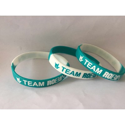 1/2 Inch Segmented Printed Silicone Wristbands