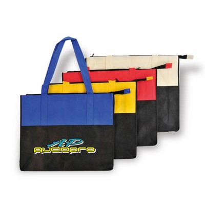 Two Tone Polypropylene Zippered Tote