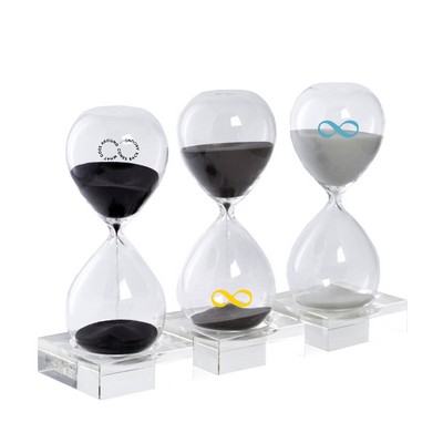 Absolute- 30 Minute Glass Sand Timer w/ Crystal Base