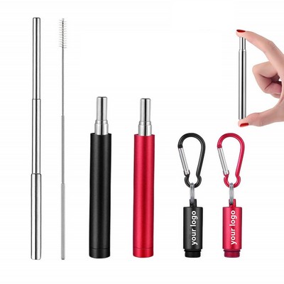 Reusable Telescopic Straws w/Metal Case