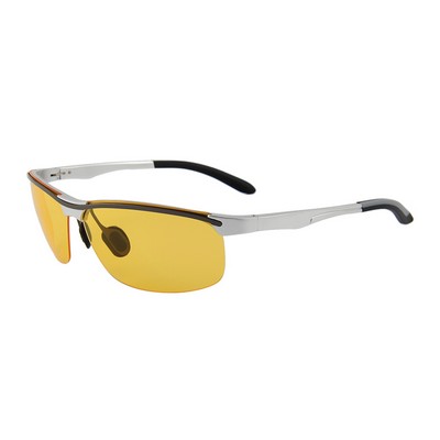 Sunglasses - Yellow Lenses - Silver Frames