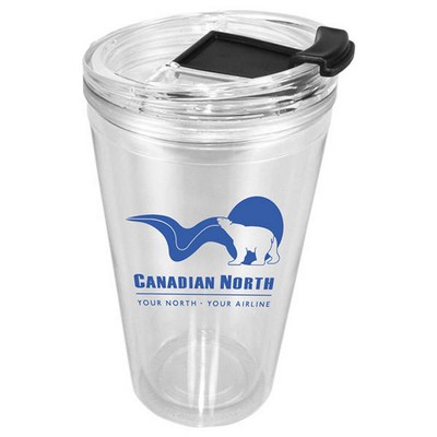 16 Oz. Victory Acrylic Tumbler w/Flip Top Lid