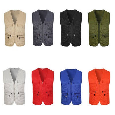 Unisex Work Vest Multi-Pockets