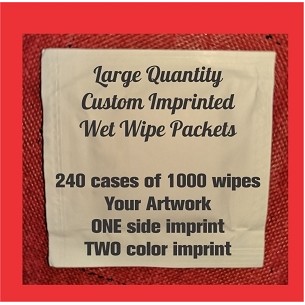 Wet Wipes, Large Quantity Moist Towelette Wipes Printed (2 Color, 1 Side)