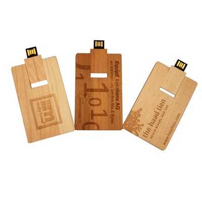 16 GB Wooden Card USB Flash Drive