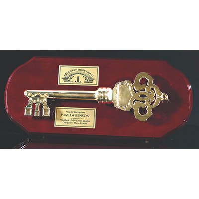 Rosewood Plaque with Die Cast Metal Key Mount