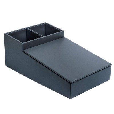 Leatherette Gray Coffee Condiment Organizer