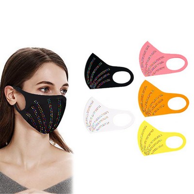 Colorful Bling Crystal Reusable Mask