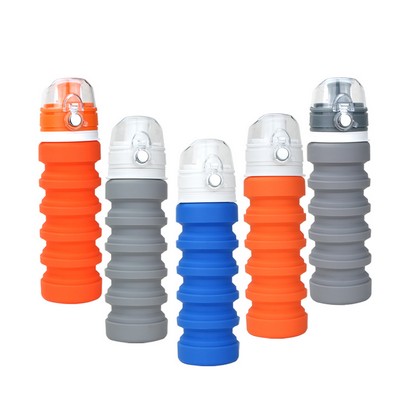 500Ml Sport Folding Silicone Portable Water Bottle