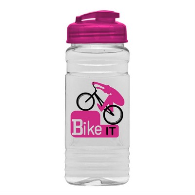 20 Oz. Clear Sports Bottle w/Usa Flip Top Lid