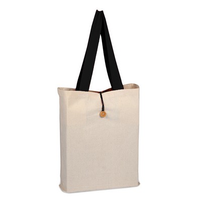 ButtonUp Canvas Tote - Blank (15" x 16" x 3")