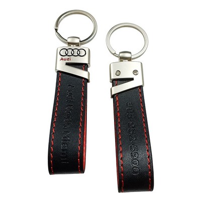 Leatherette Auto Logo Key Chain