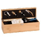 Bamboo Single Wine Box w/Tools