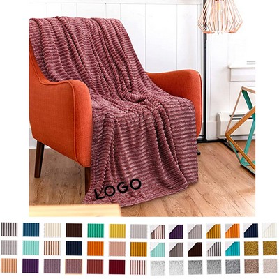 60"*80" Fleece Throw Blanket for Couch