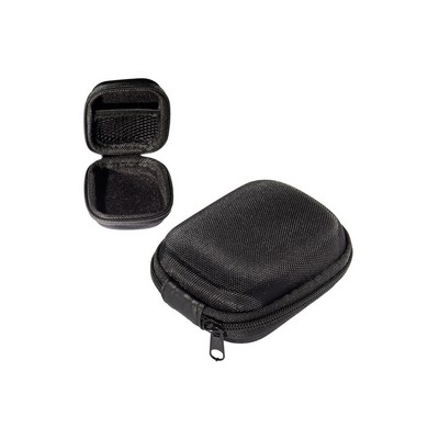 Polyester and EVA Zippered Earbud Case