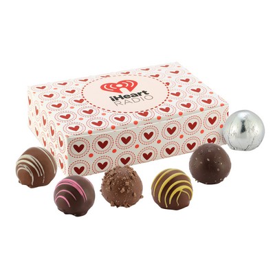 Valentine's Day 6 Piece Belgian Truffle Box (Featuring Soft-Touch Finish)