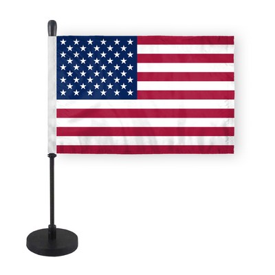 6"X9" wPoly 2ply USA Magnetic Car Flag;