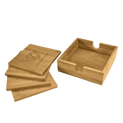 Bamboo Coaster Set-Set of 4