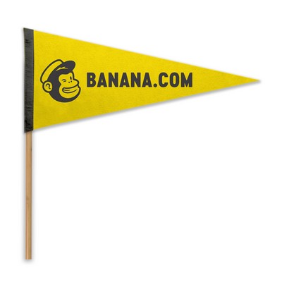 9"X24" Acrylic Felt Soft Pennant with Wood Pole