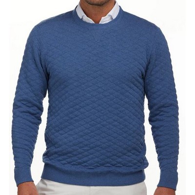 Holderness & Bourne® Ward Midweight Egyptian Cotton Jacquard Crewneck Sweater