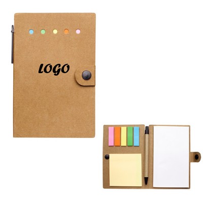 Kraft Sticky NoteBook with Pen