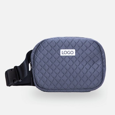 Everyday Belt Bag, Gray Quilted