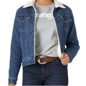 Wrangler® Women's Denim Blue Sherpa Retro® Jacket