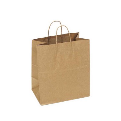 Digitally Printed Natural Kraft Rec Shopping Bag (13"x7"x17")