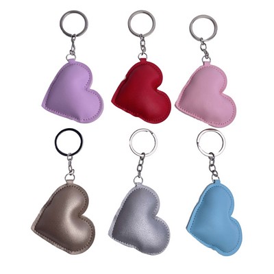 Heart Shaped Leather Keychain