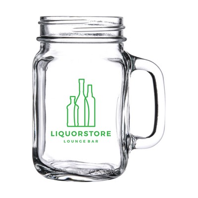 16 oz. Handled Mason Jar