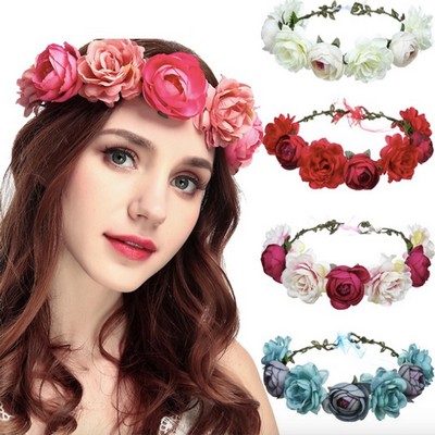 Boho Floral Garland Crown