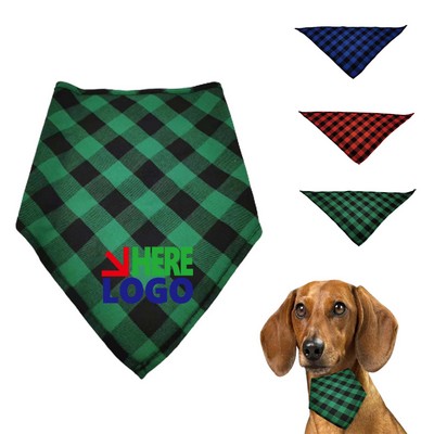 Adjustable Reversible Triangle Holiday Dog Scarves