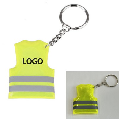 Reflective Safety Vest Keychain