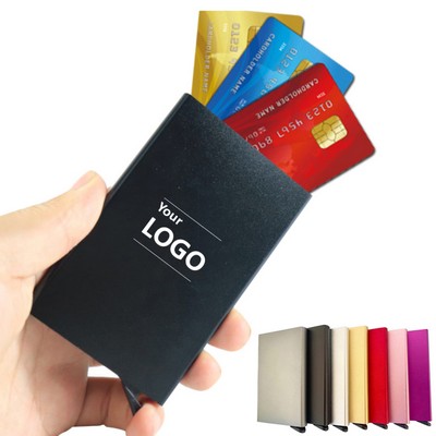 Slim Aluminum RFID Blocking Card Holder Case