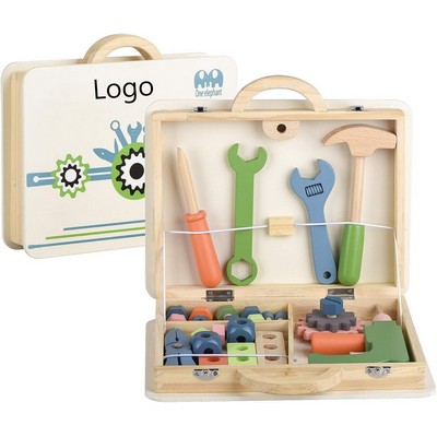 Wooden Kids Tool Set Toddlers Construction Toy Role Play Set for 3 4 5 Year Olds Boys Girls